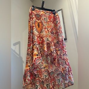 Midi high/low skirt